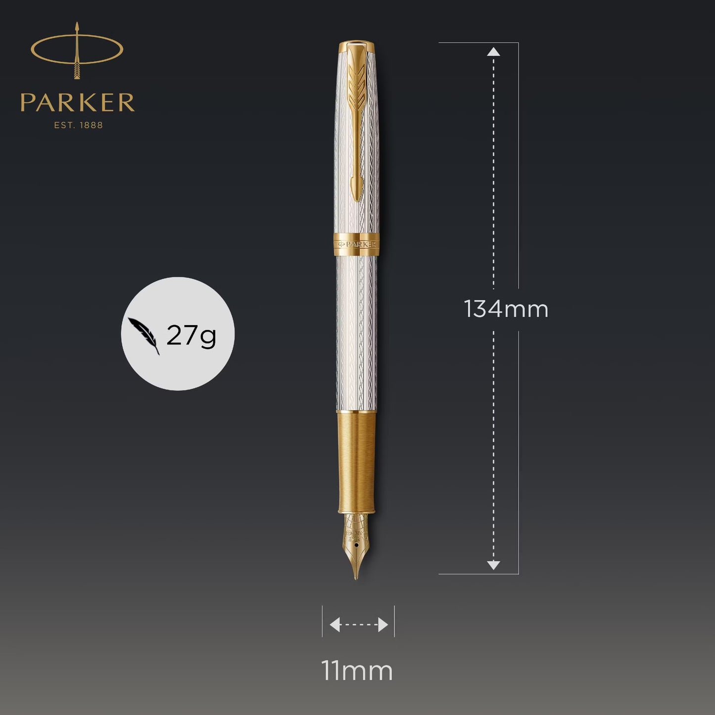 Parker Sonnet Premium Mistral GT Fountain Pen-18K F GB