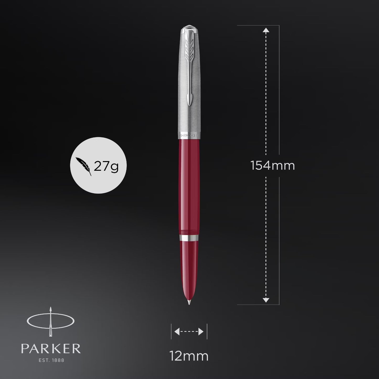 Parker 51 BRGD CT Fountain Pen F GB