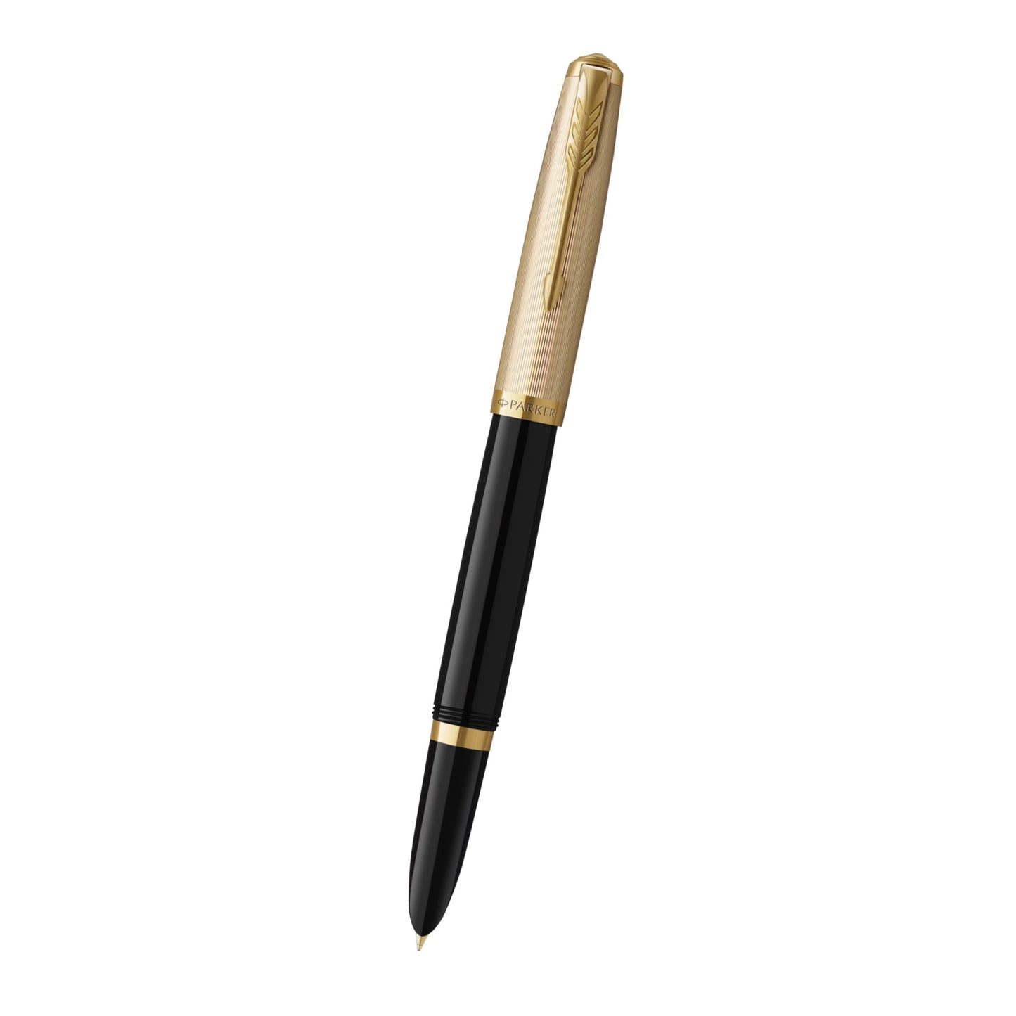 Parker 51 DLX Black GT Fountain Pen 18K F GB