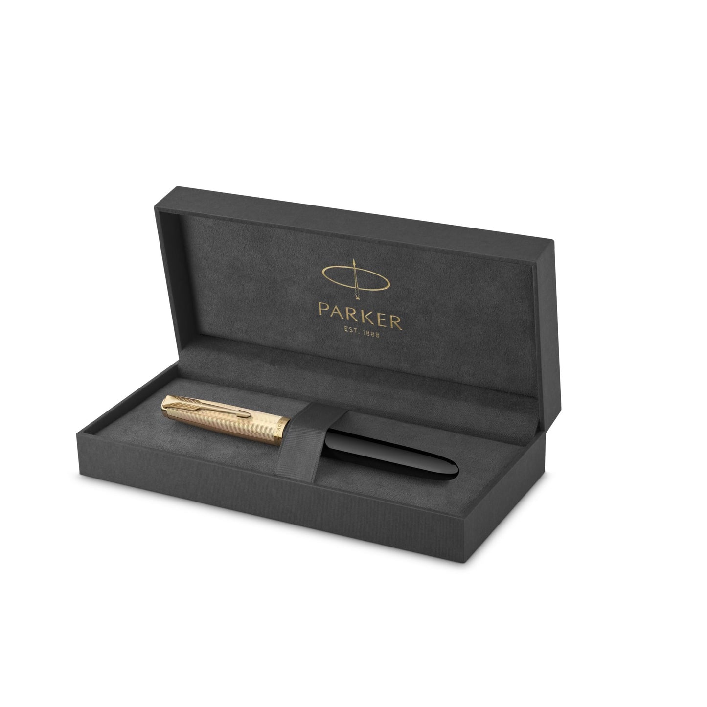 Parker 51 DLX Black GT Fountain Pen 18K F GB