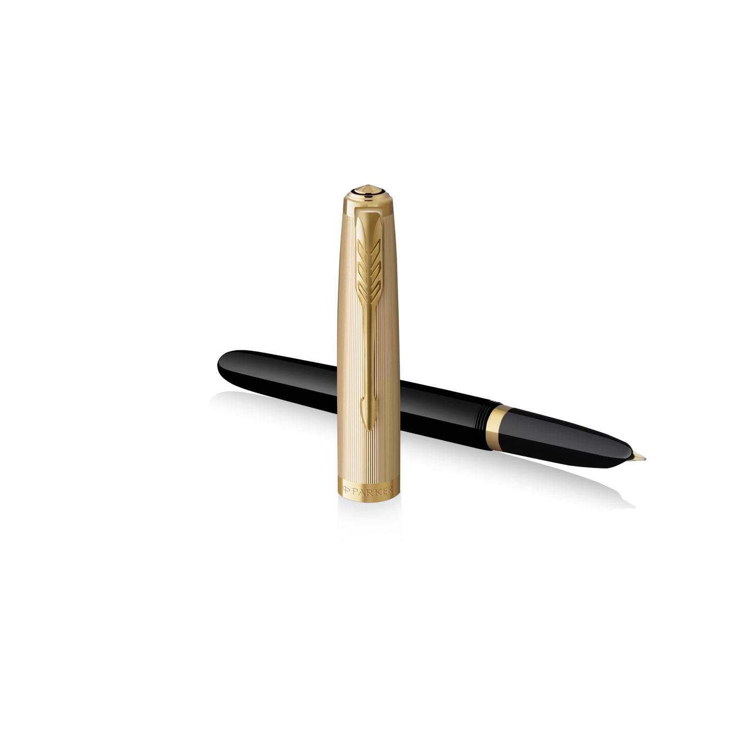 Parker 51 DLX Black GT Fountain Pen 18K F GB
