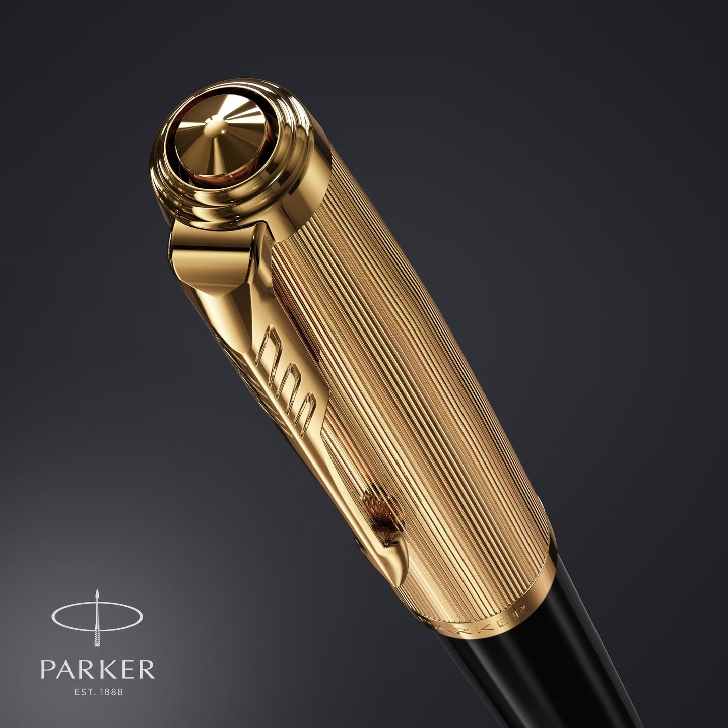 Parker 51 DLX Black GT Fountain Pen 18K F GB