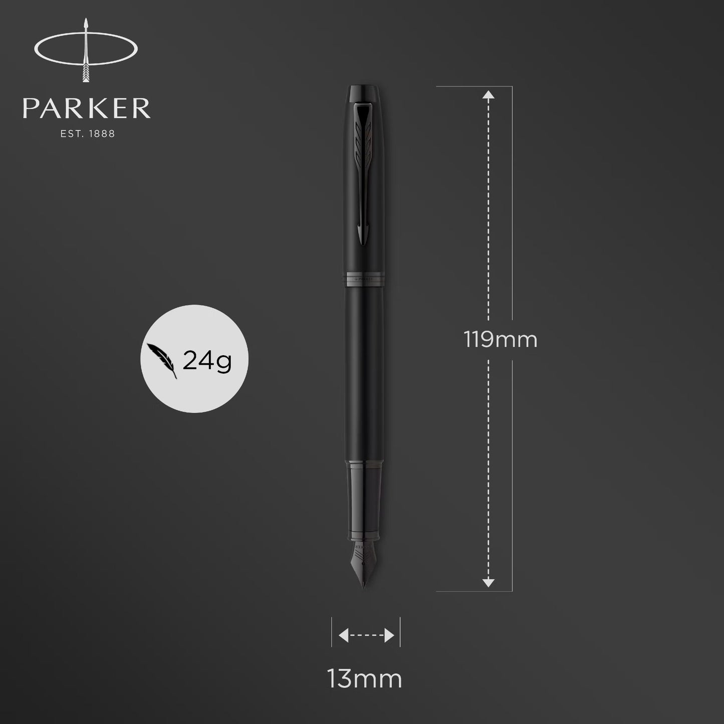 Parker IM Core MBlack BT Fountain Pen M GB
