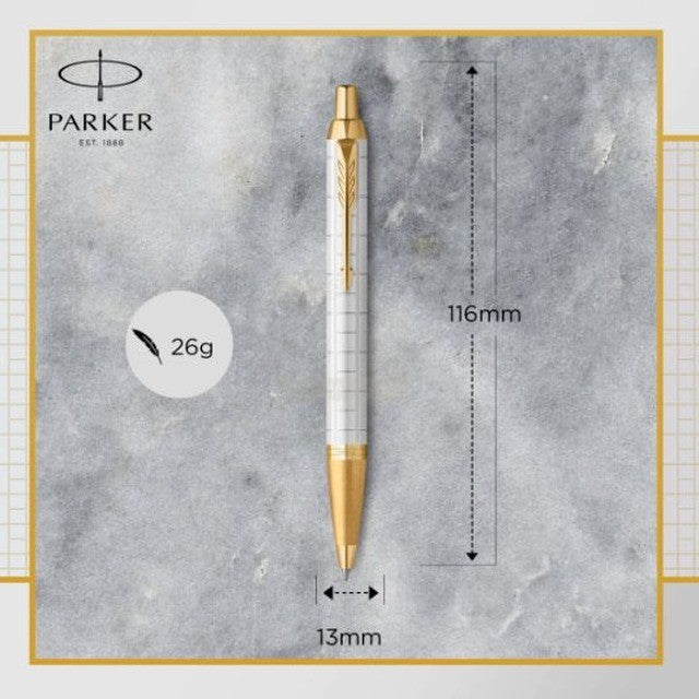 Parker IM Premium Pearl GT Ball Point Pen M.Blue GB