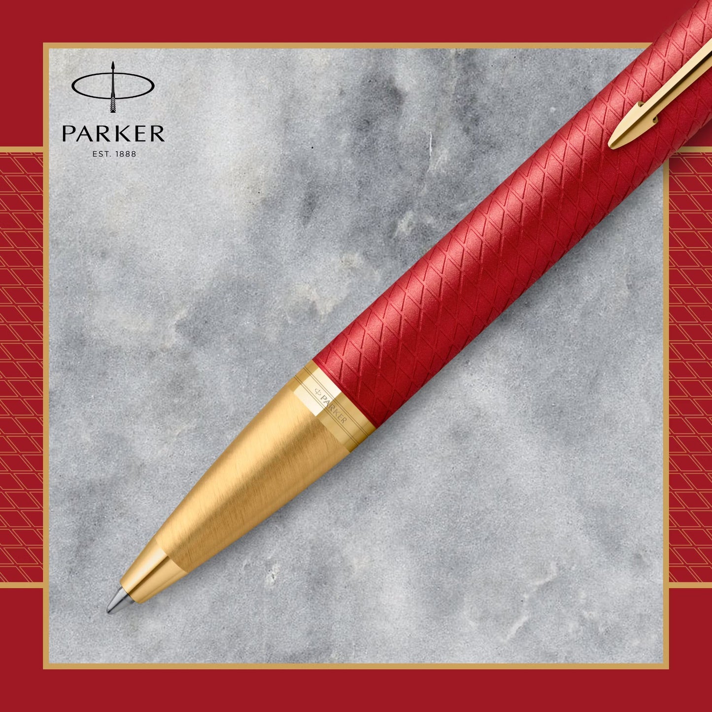 Parker IM Premium Red GT Ball Point Pen M.Blue GB