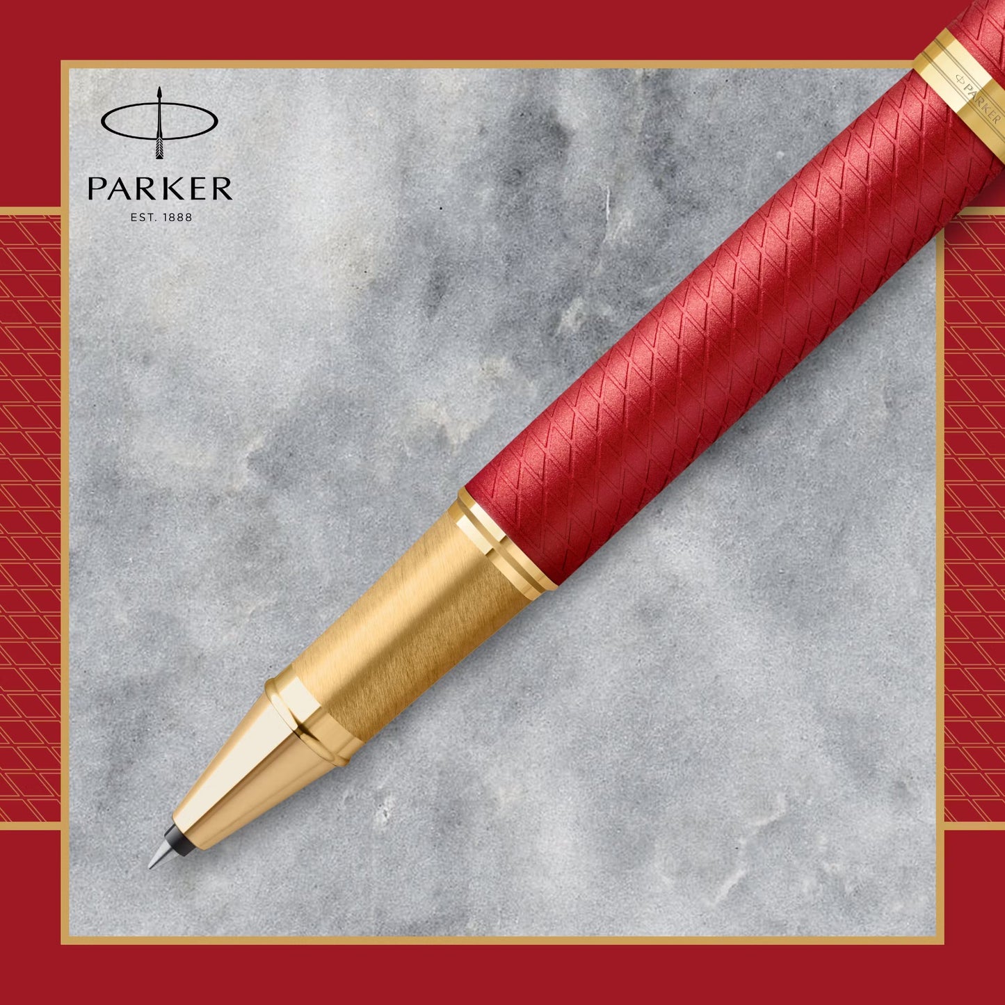 Parker IM Premium Red GT Roller Ball F.Black GB
