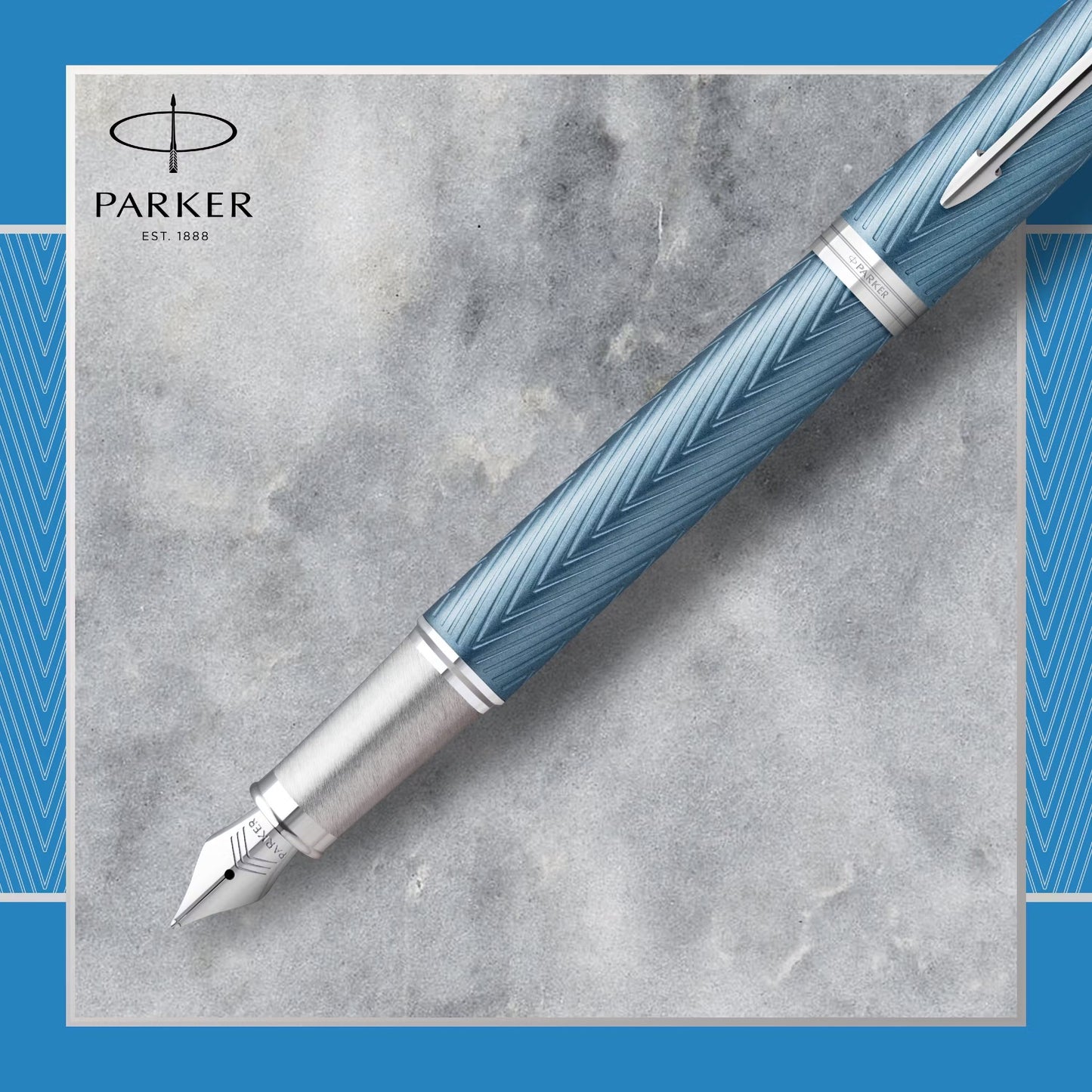 Parker IM Premium BL Grey CT Fountain Pen F GB