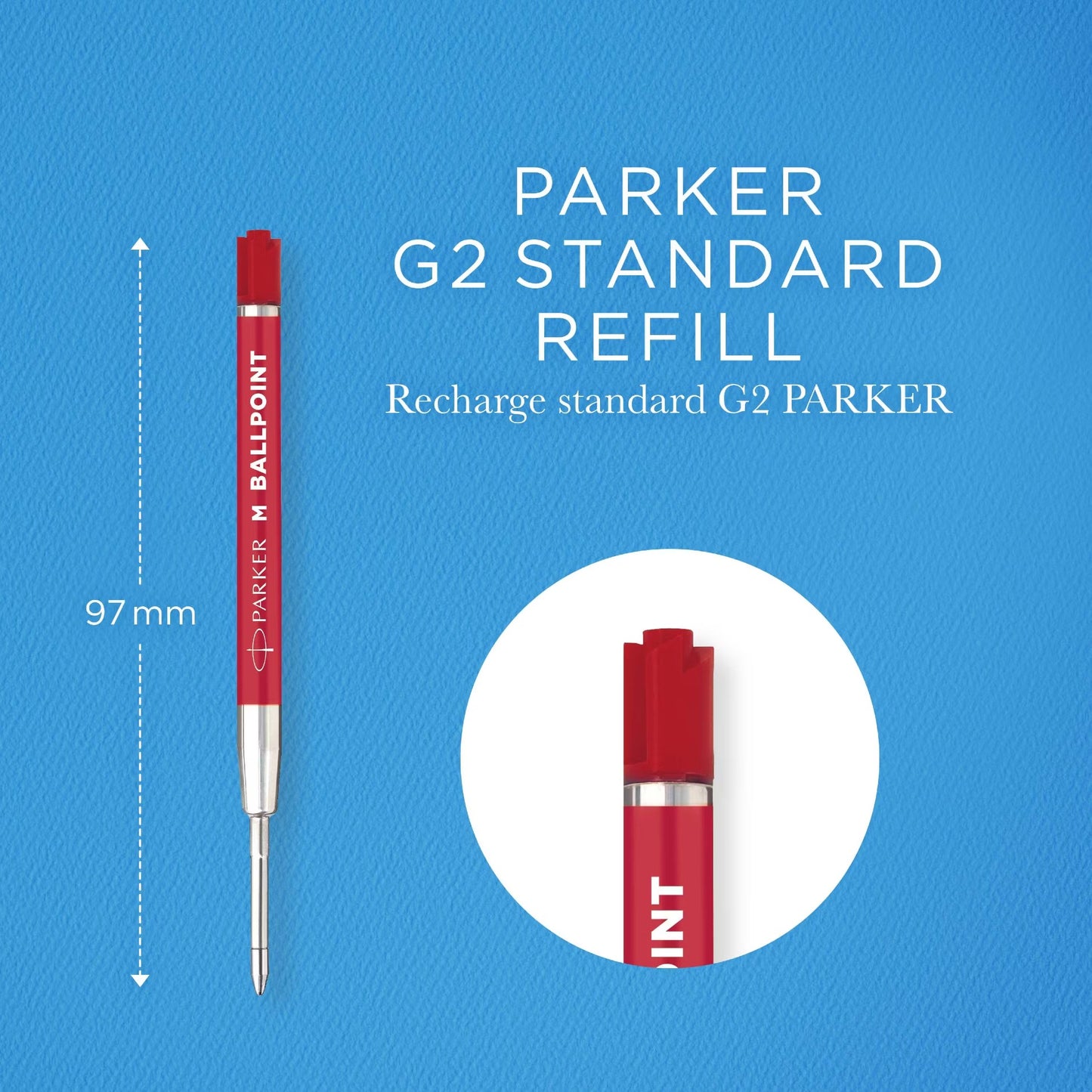 Parker ECO Refill Ball Point M.Red BL2
