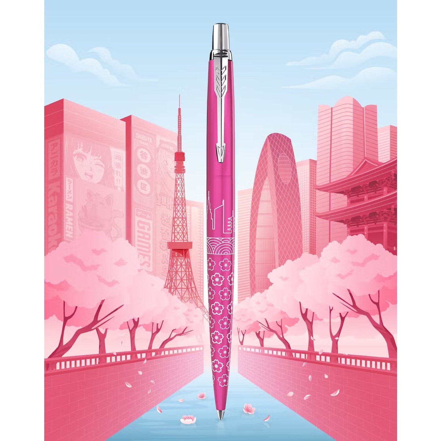 Parker Jotter SE TYO Pink Ball Point Pen M Blue GB