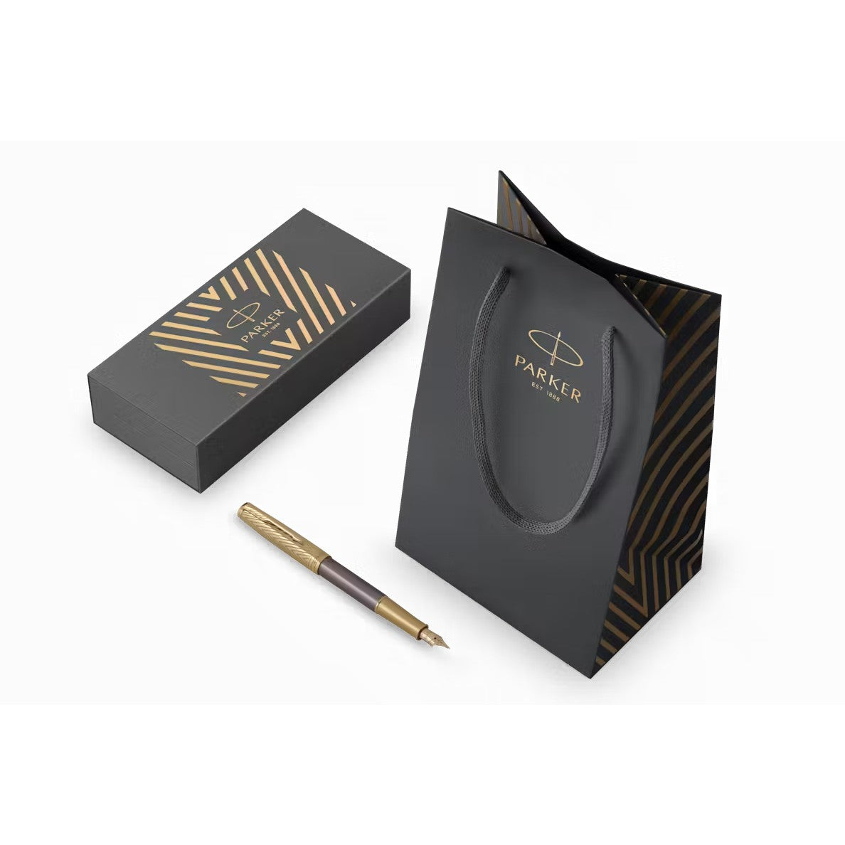 Parker Sonnet Premium Arrow GT Fountain Pen-18K F GB