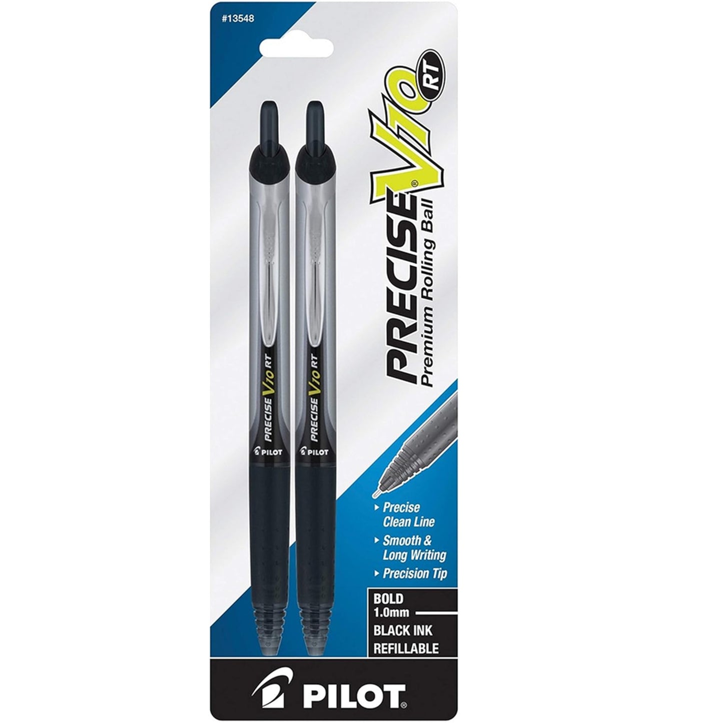 Pilot 13548 Precise V10 Rt Bold Blk (Pack Of 2)