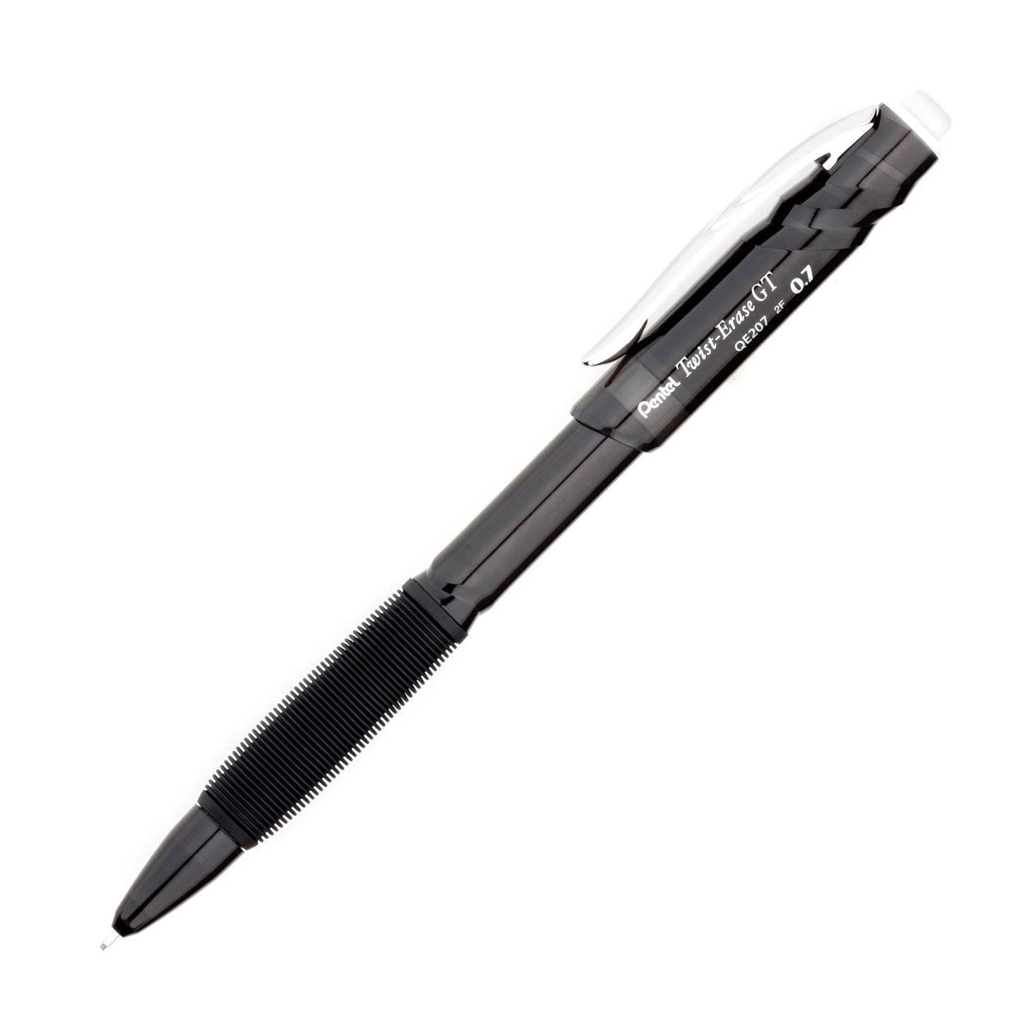 Pentel QE207A Twist-Erase GT (0.7mm) Mechanical Pencil Transparent Black