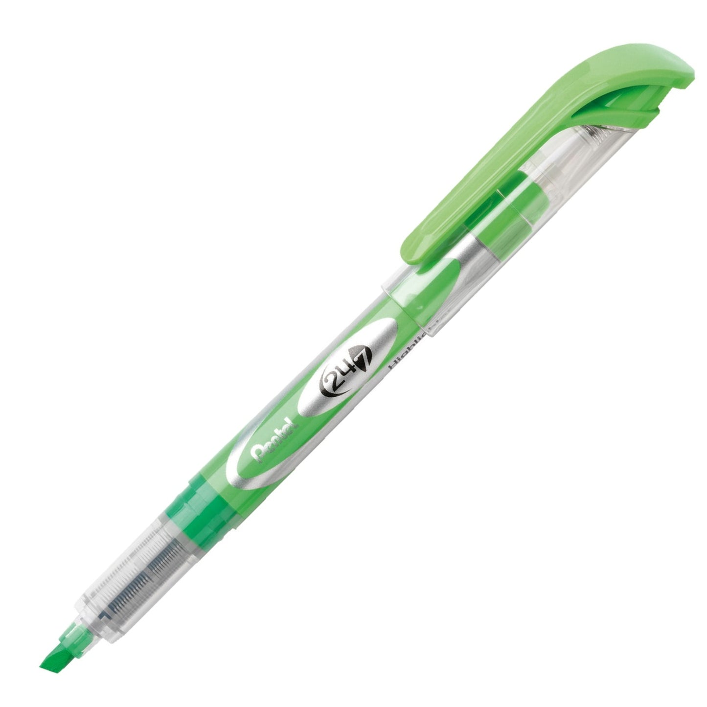 Pentel 24-7 Highlighter Chisel Tip, Lt Green