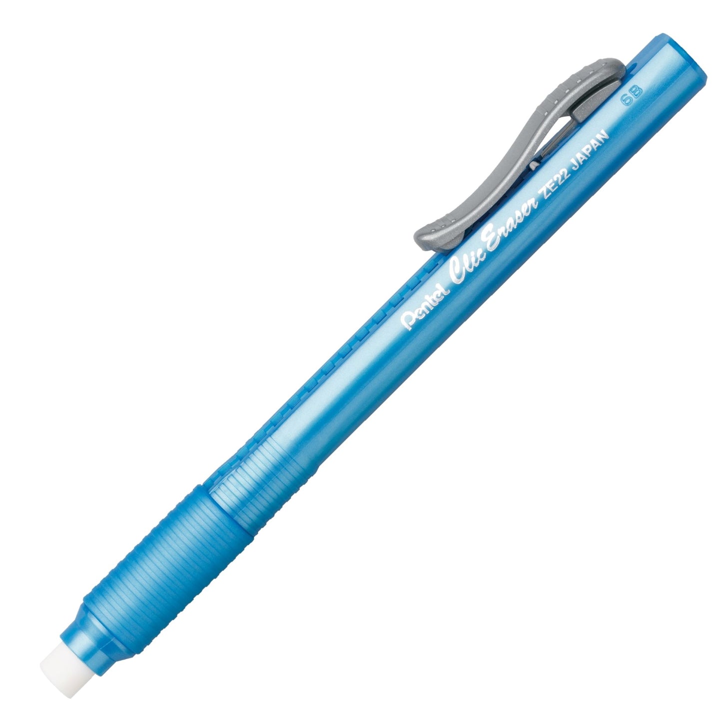 Pentel ZE22S Clic Eraser Grip Eraser, Sky Blue