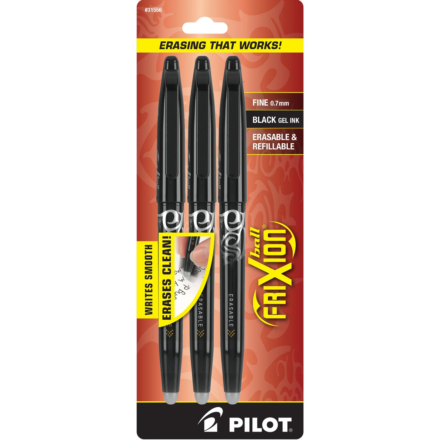 Pilot Frixion Ball Black - 3 Pack