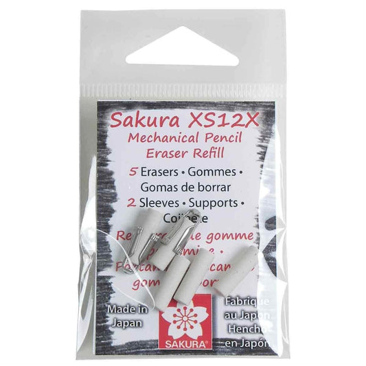 Sakura 50249 5-Piece Pouch Refill Eraser with Mechanical Fixed Sleeve Pencil Set
