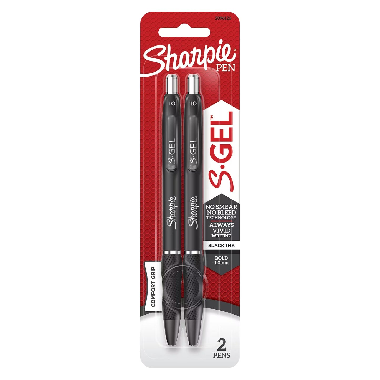 Sharpie 2096126 Gel 1.0mm 2ct Black