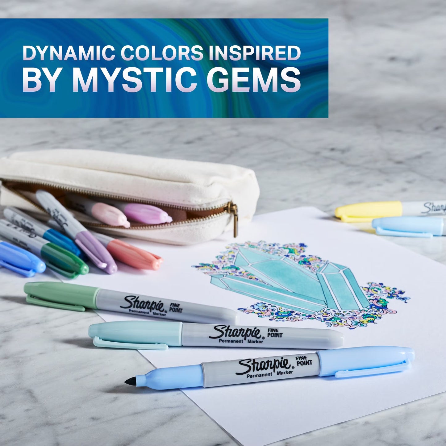 Sharpie Fn Perm Mystic Gems 5ct