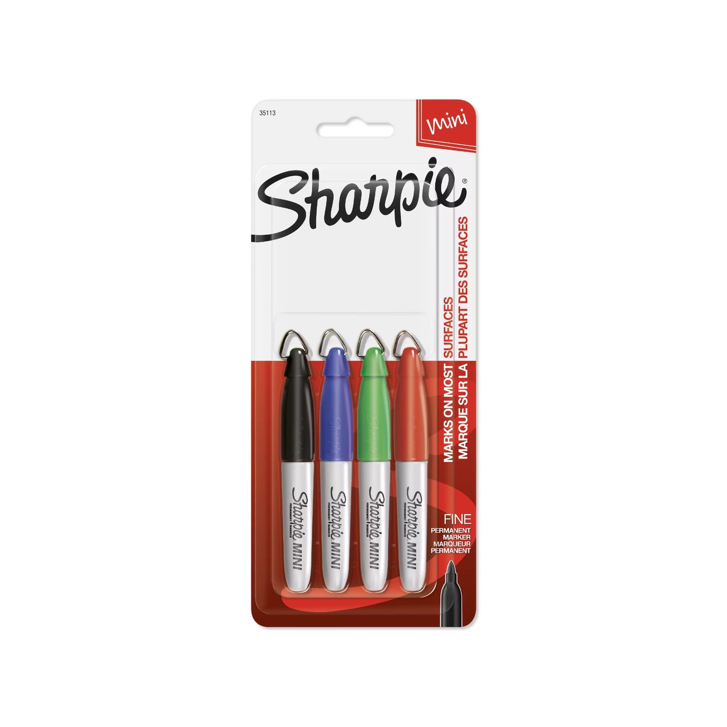 Sharpie 35113PP Mini Markers Fine Pt 4/Set Basic