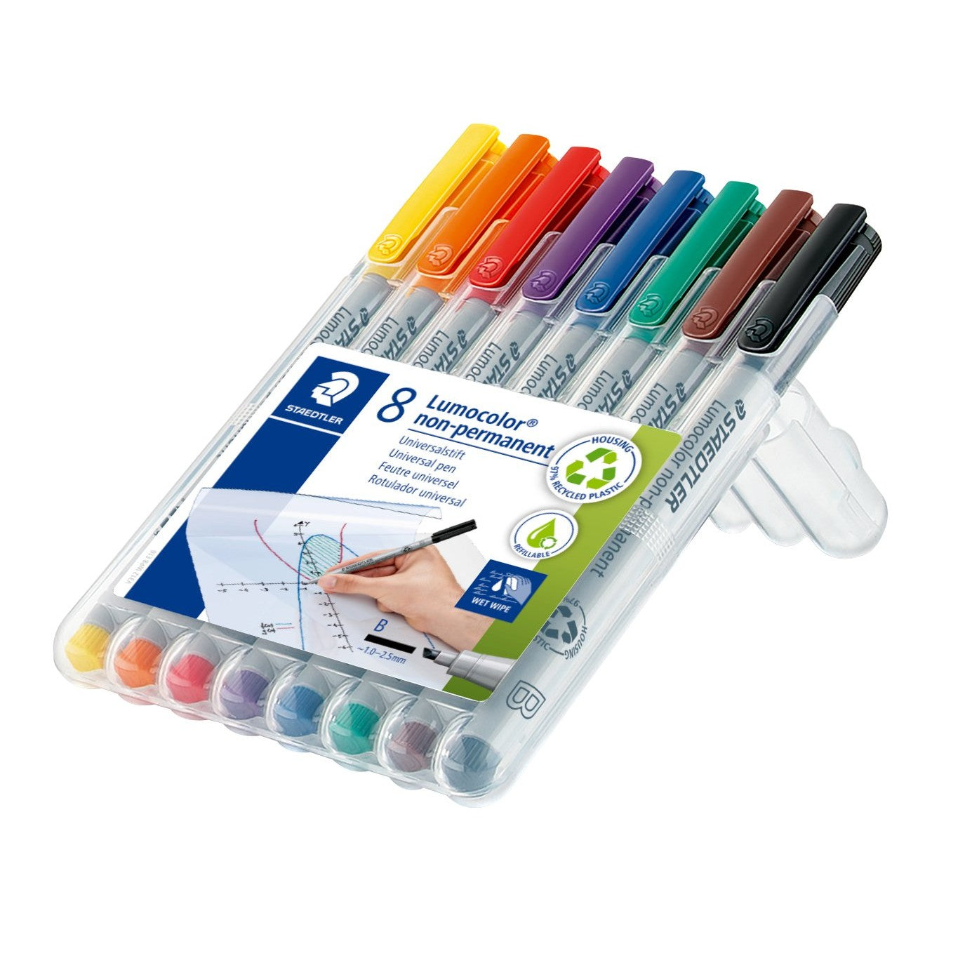 Staedtler 312 WP8 Staedtler Marker,Non-Perm,Lumo,Brd,8col