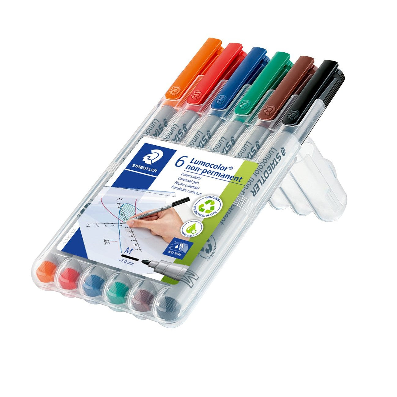 Staedtler 315 WP6 Staedtler Marker,Non-Perm,Lumo,Med,6col