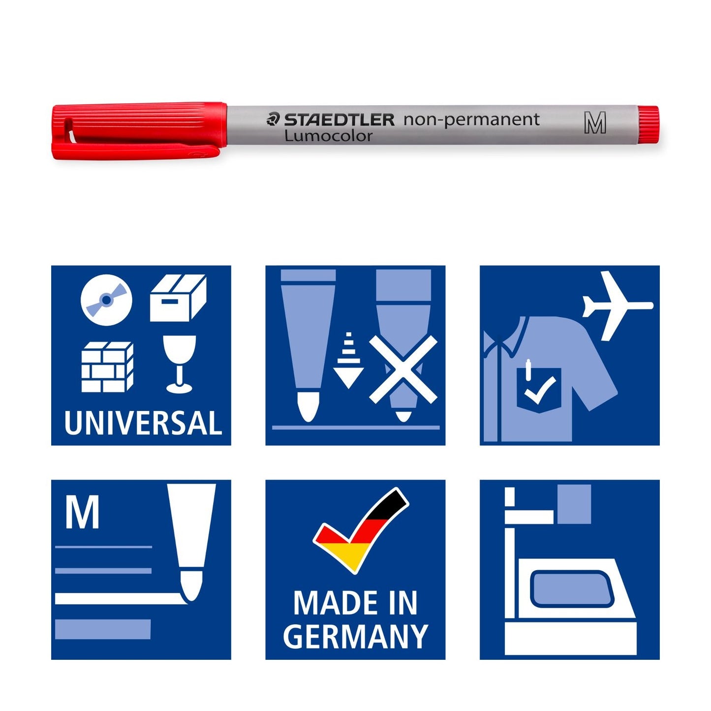 Staedtler 315 WP6 Staedtler Marker,Non-Perm,Lumo,Med,6col