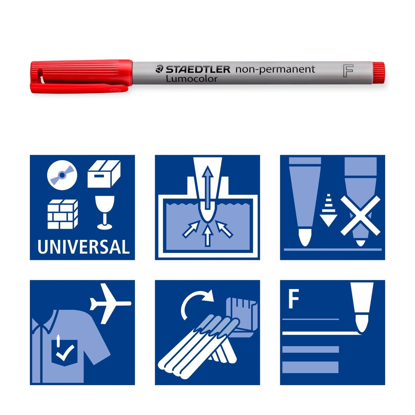 Staedtler 316 WP6 Staedtler Marker,Non-Perm,Lumo,Fn,6col