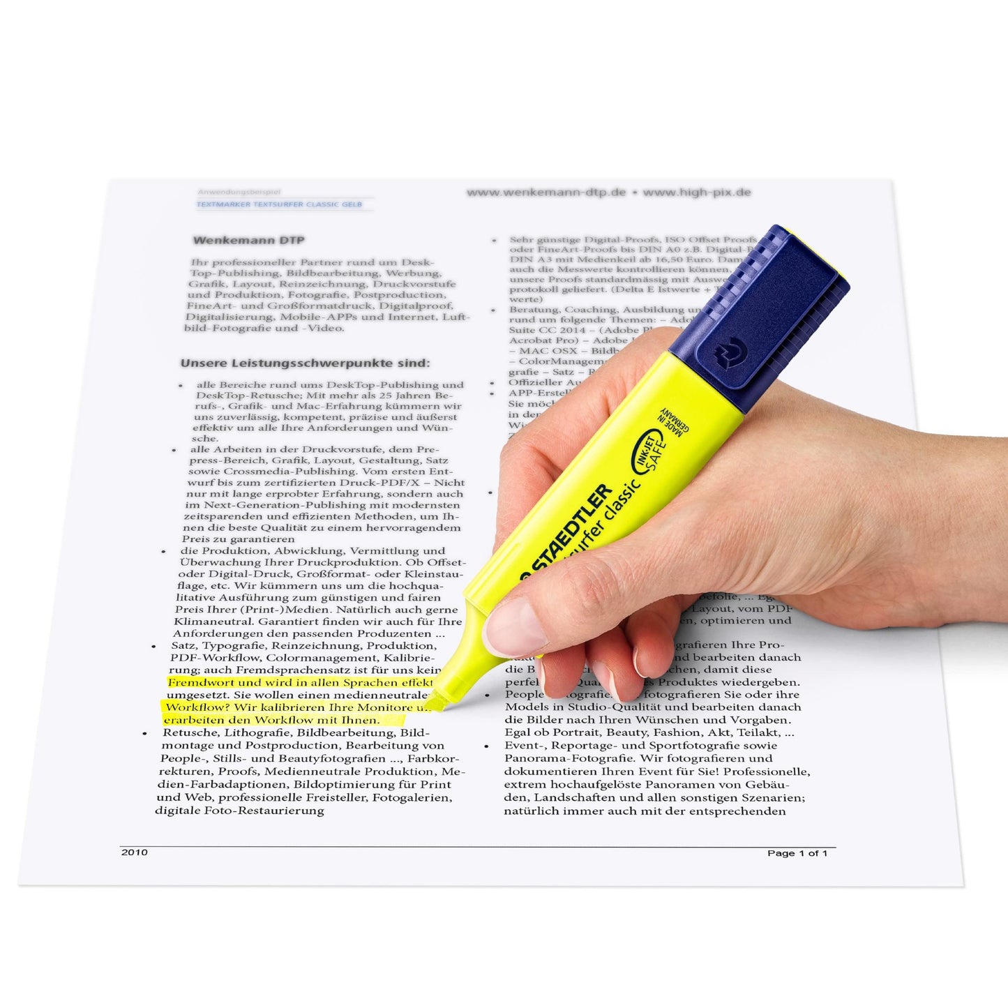 Staedtler 364-3 03 Highlighter, Textsurfer, Yellow