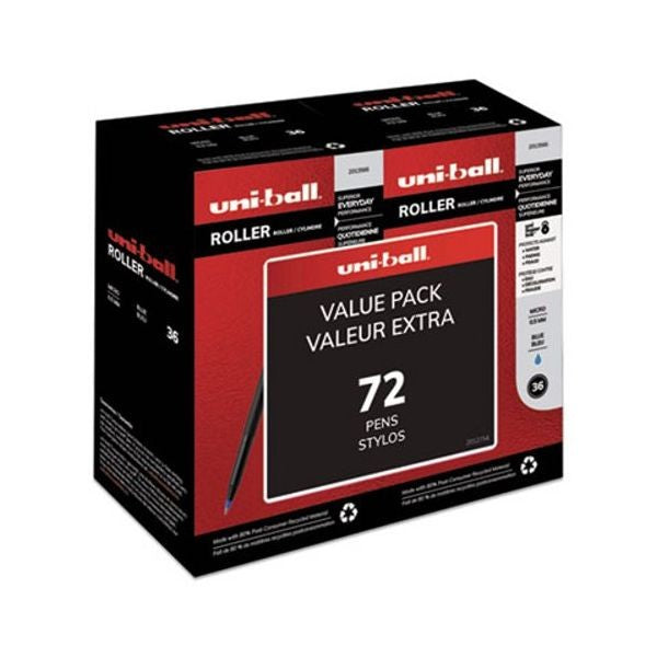 Uni Ball 2013566 Roller Blue 0.5mm 72 Ct