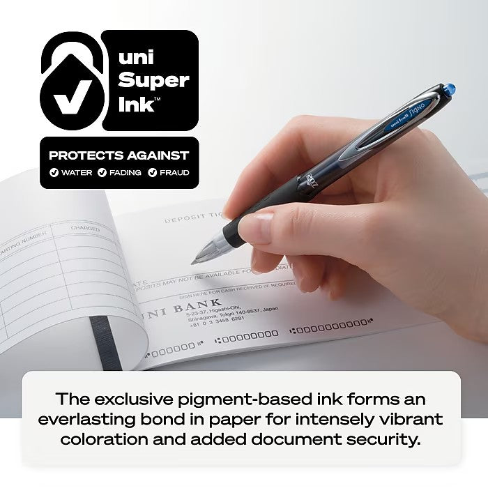 Uni Ball 33950 207 Gel RT Black Med