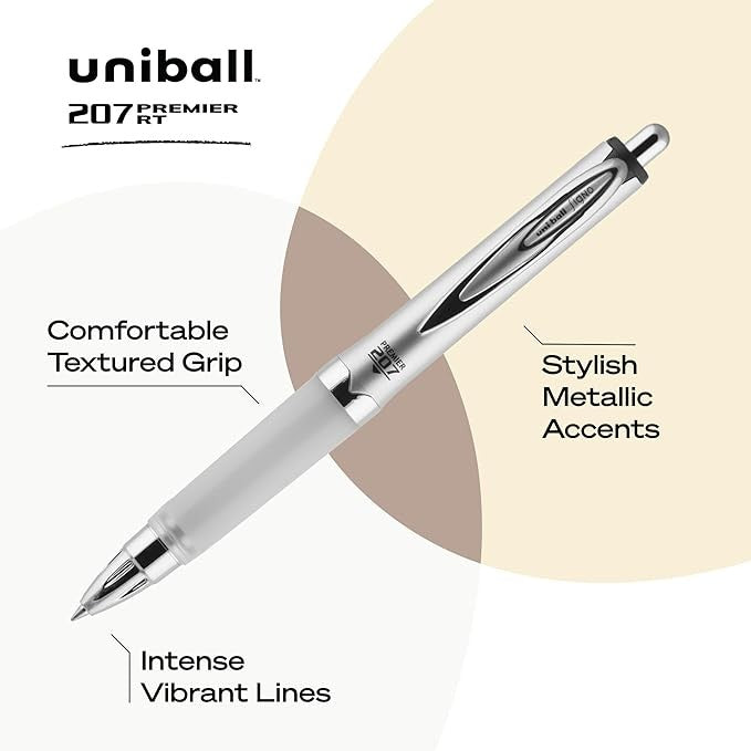 Uni Ball 40108 207 Premier RT Black Med