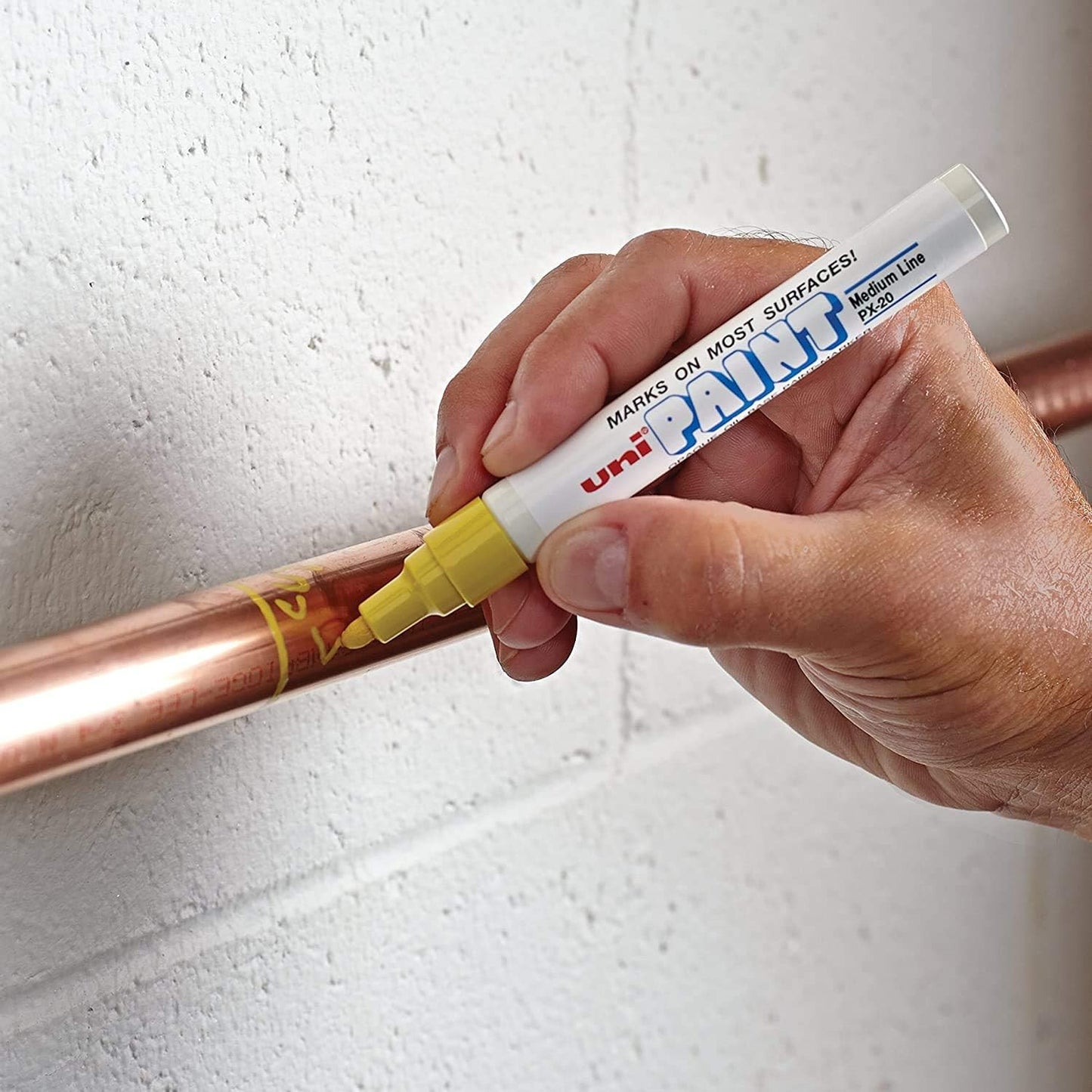 uni-ball 63605 PX20 Yellow Medium Point Paint Marker