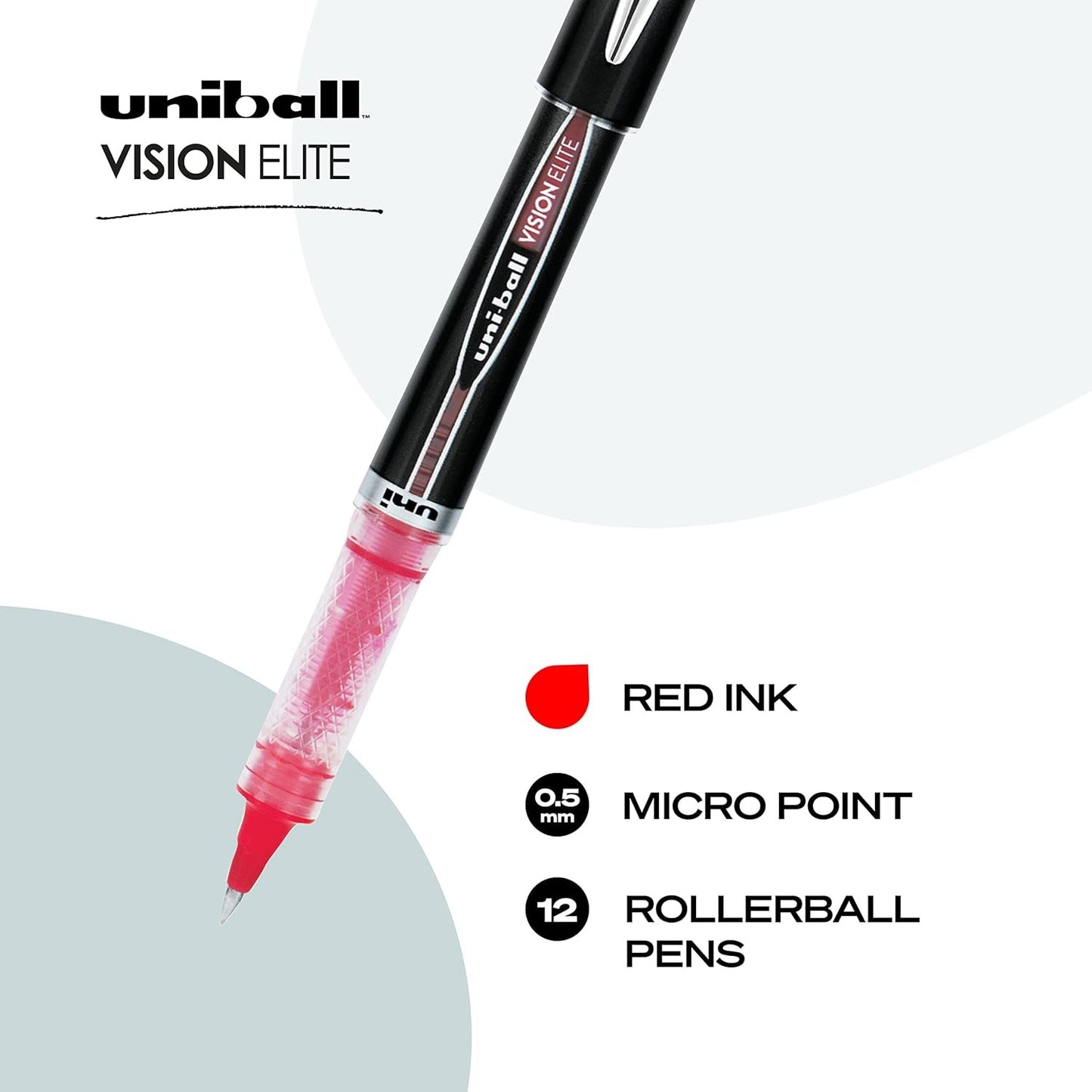 Uni Ball 69023 Vision Elite, Bold, Red