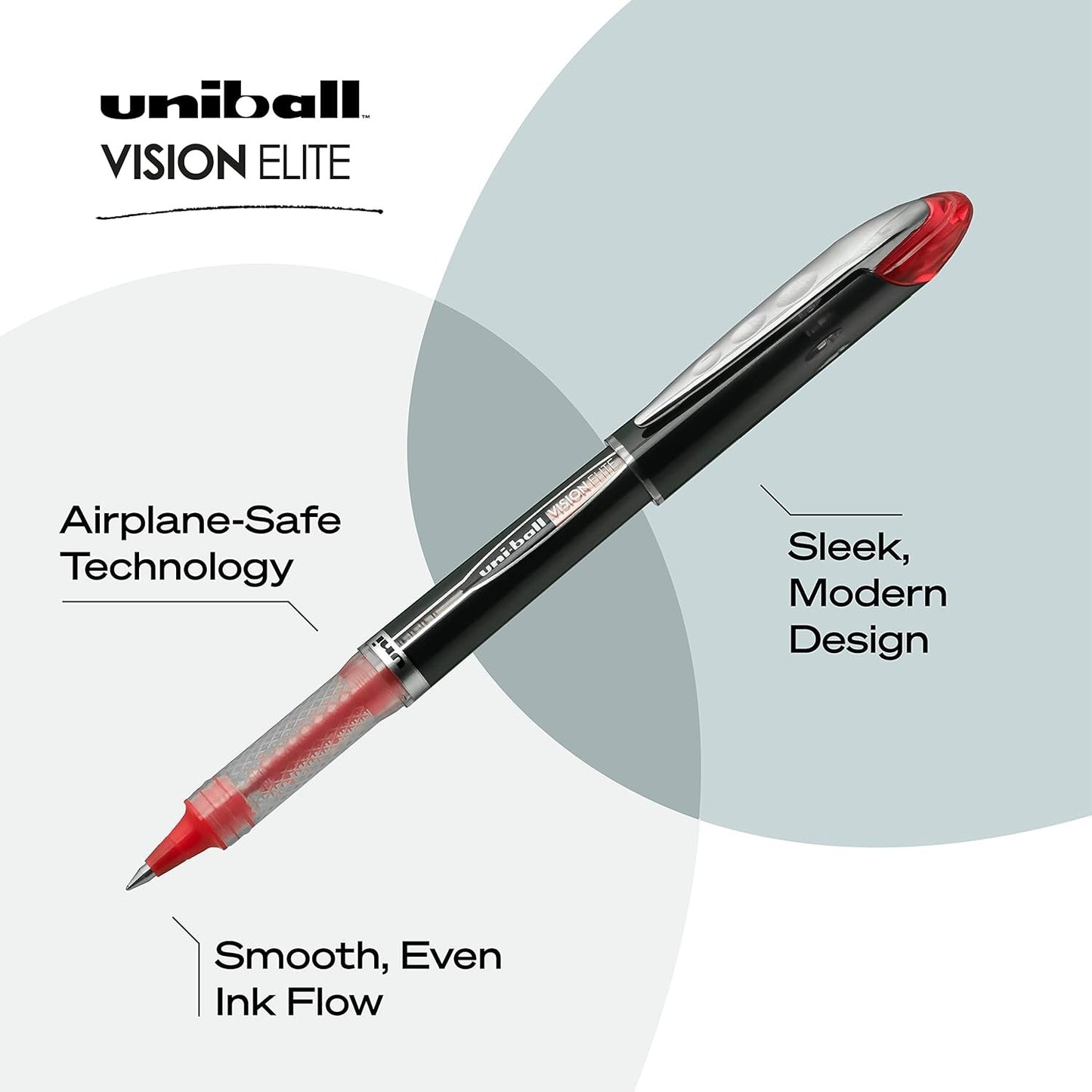 Uni Ball 69023 Vision Elite, Bold, Red