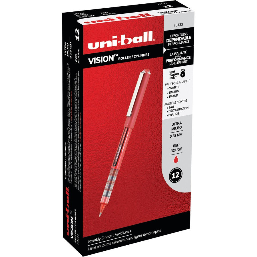 Uni Ball 70133 Vision 0.38mm Red Os Dozen