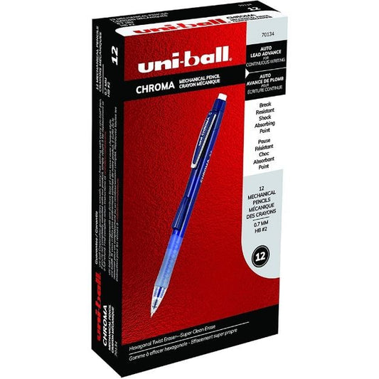 Uni Ball 70134 Chroma Mechanical Pencil 0.7mm Cobalt Os Dozen