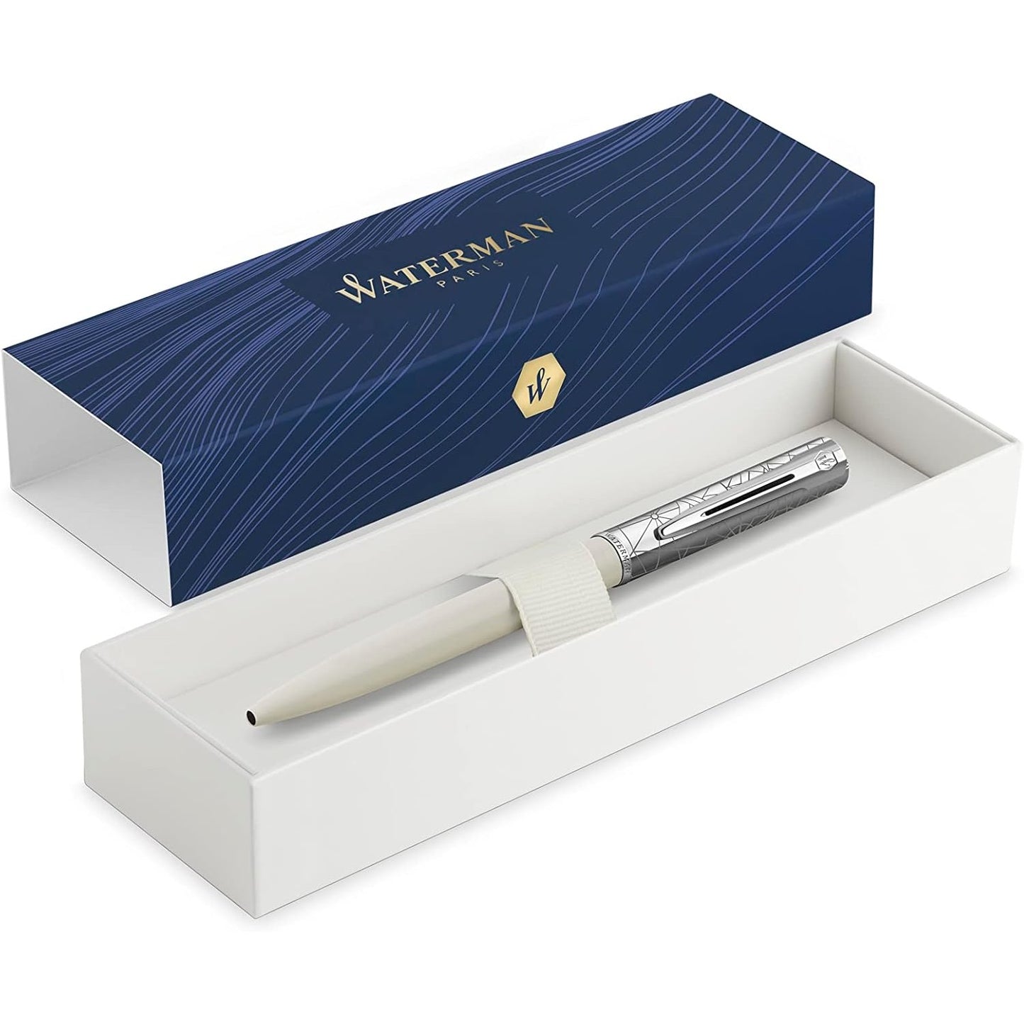 Waterman Graduate Allure DLX White Ball Point Pen M Blue GB