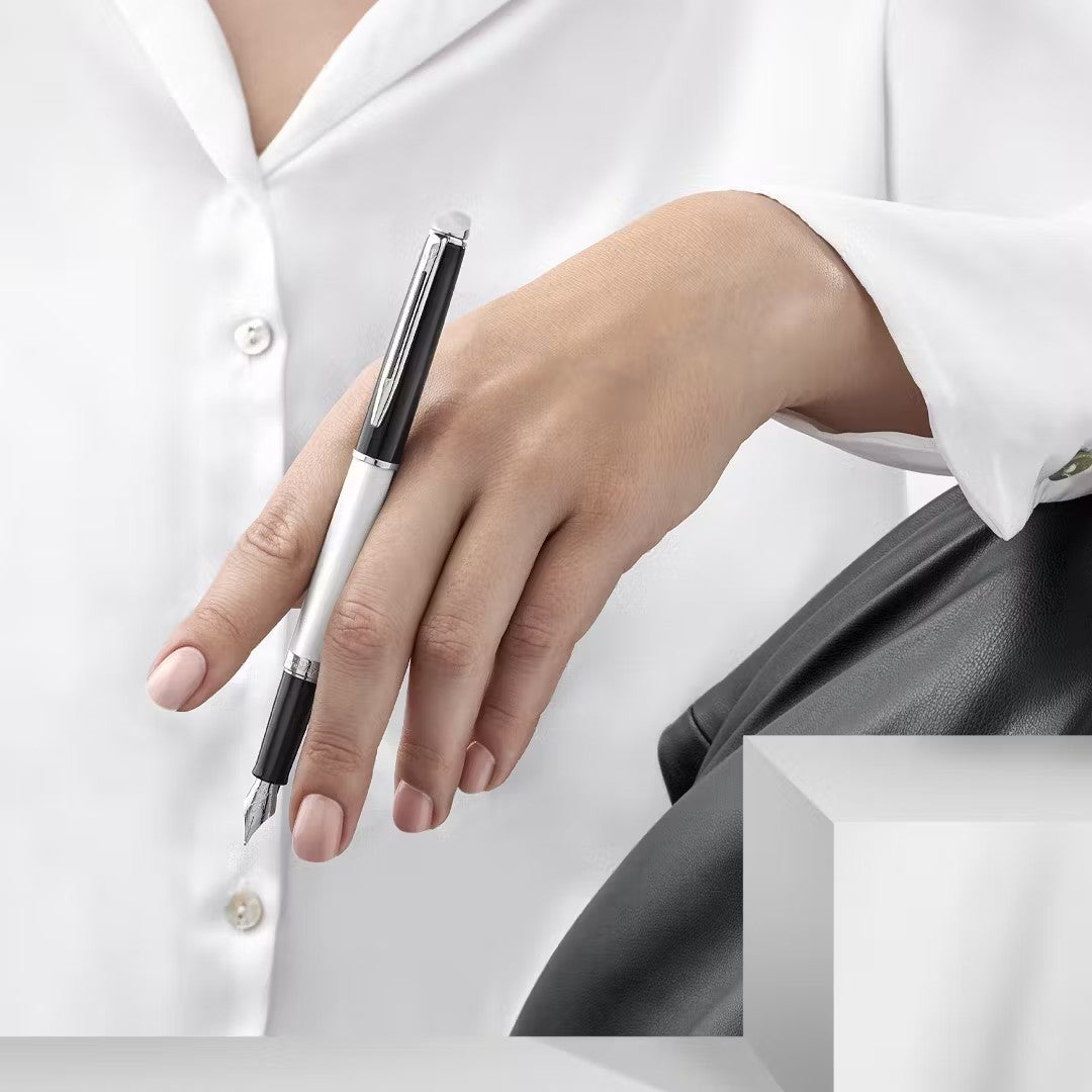 Waterman Hemisphere24 Black White CT Fountain Pen F GB