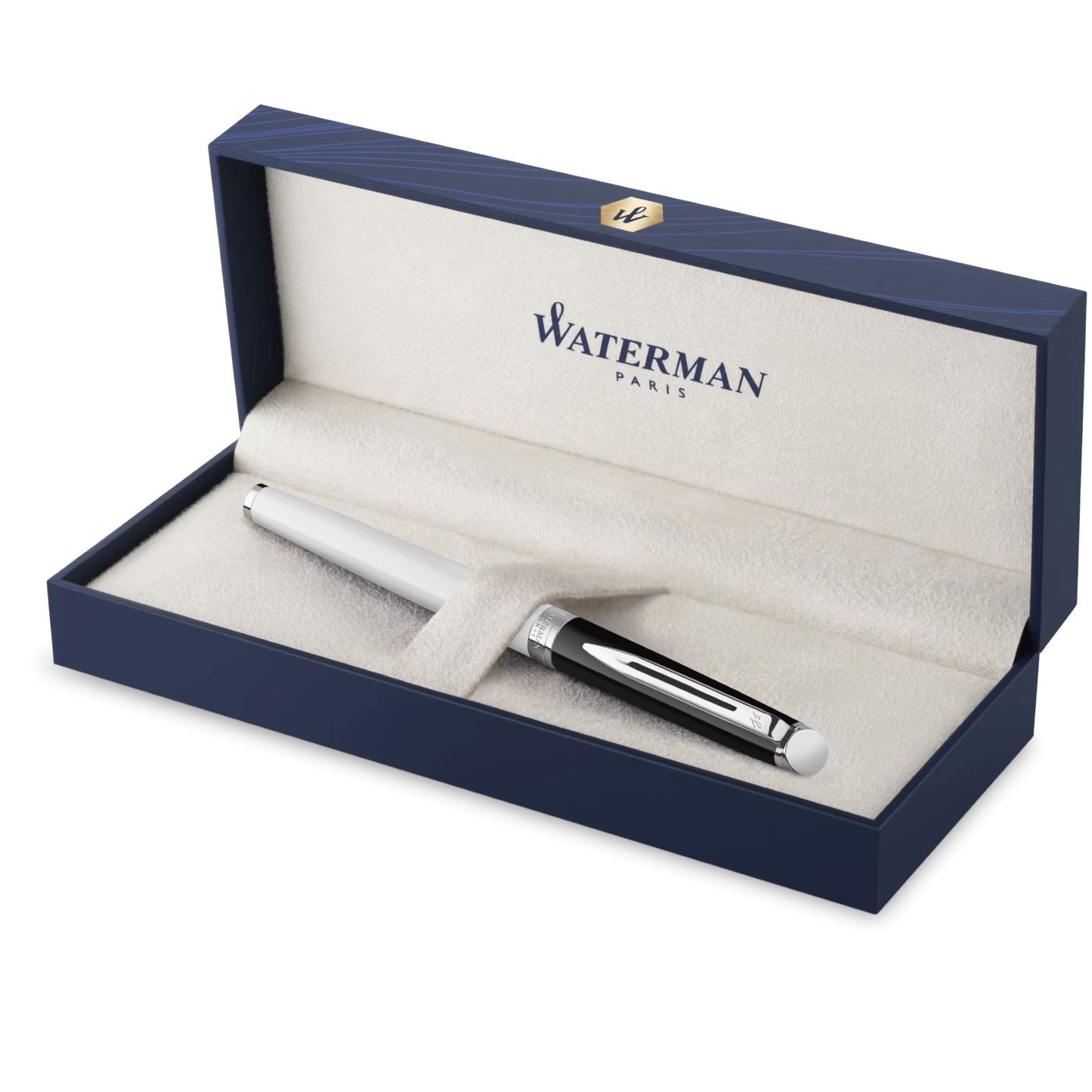 Waterman Hemisphere24 Black White CT Roller Ball F Black GB