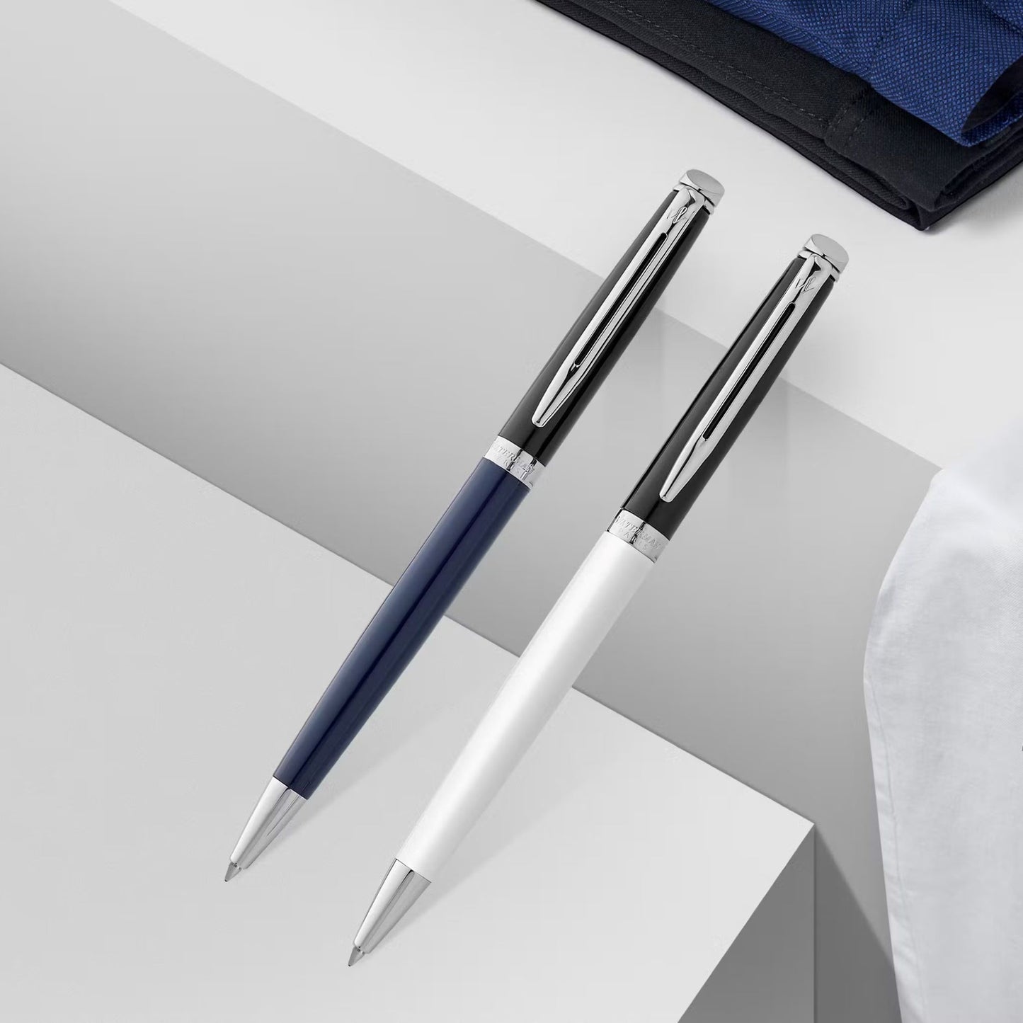 Waterman Hemisphere24 Black White CT Ball Point Pen M Blue GB