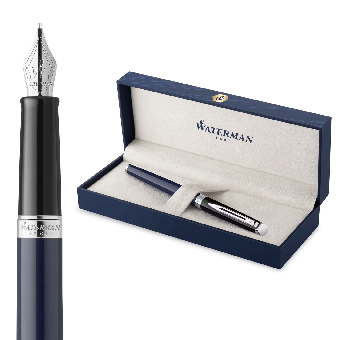 Waterman Hemisphere24 Black Blue CT Fountain Pen F GB