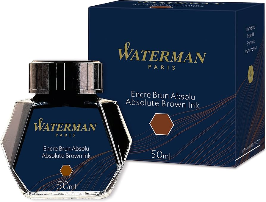 Waterman S0110830 Nostalgia Bottled Ink, Absolute Brown