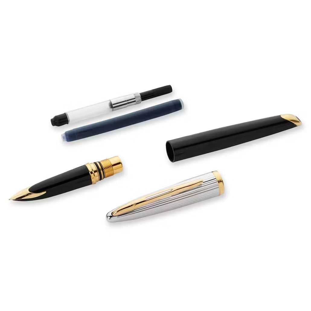 Waterman CareneDLX Black GT Fountain Pen F GB1 HR
