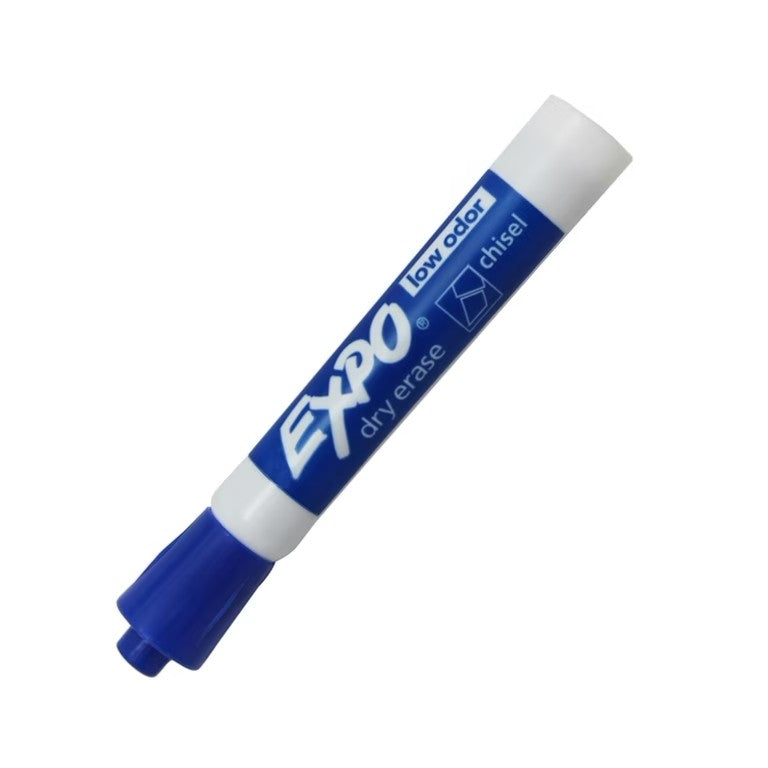 Expo 80003 2 Low Odor Dry Erase Marker, Chisel Tip, Blue