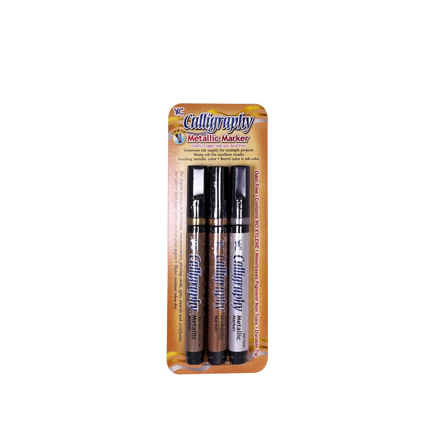 Yasutomo NSC Calligraphy Set Gold, Silver, Copper 3 Pieces