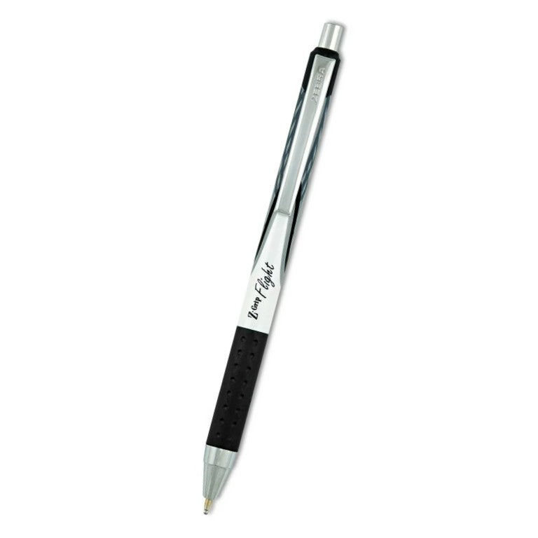 Zebra 21914 Z-Grip Flight Retractable Ballpoint 1.2mm Black 4PK