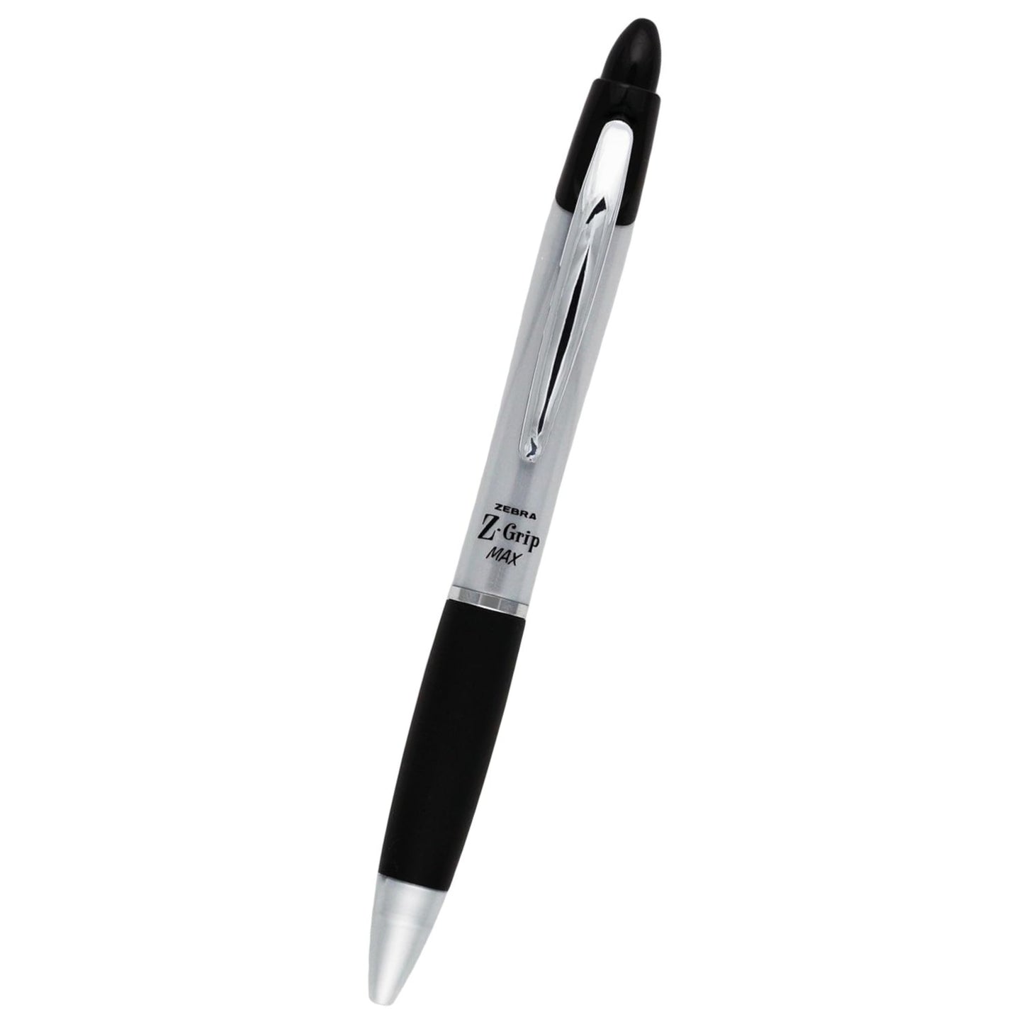 Zebra 22412 Z-Grip Max Retractable Ballpoint 1.0mm Black 2pk
