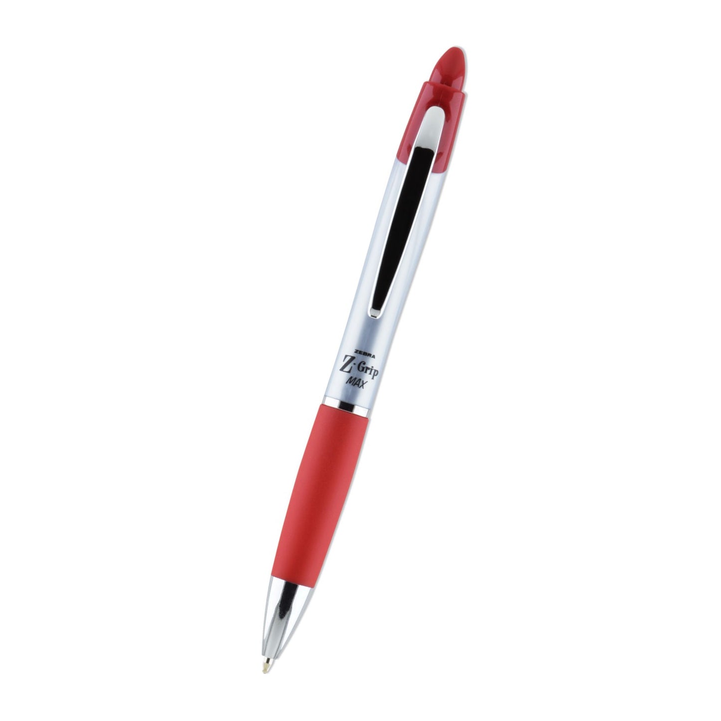 Zebra 22430 Z-Grip Max Retractable Ballpoint 1.0mm Red