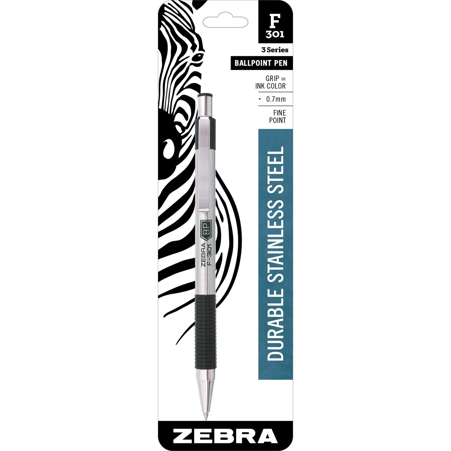 Zebra 27101 F-301 Retractable Ballpoint 0.7mm Assorted 1pk