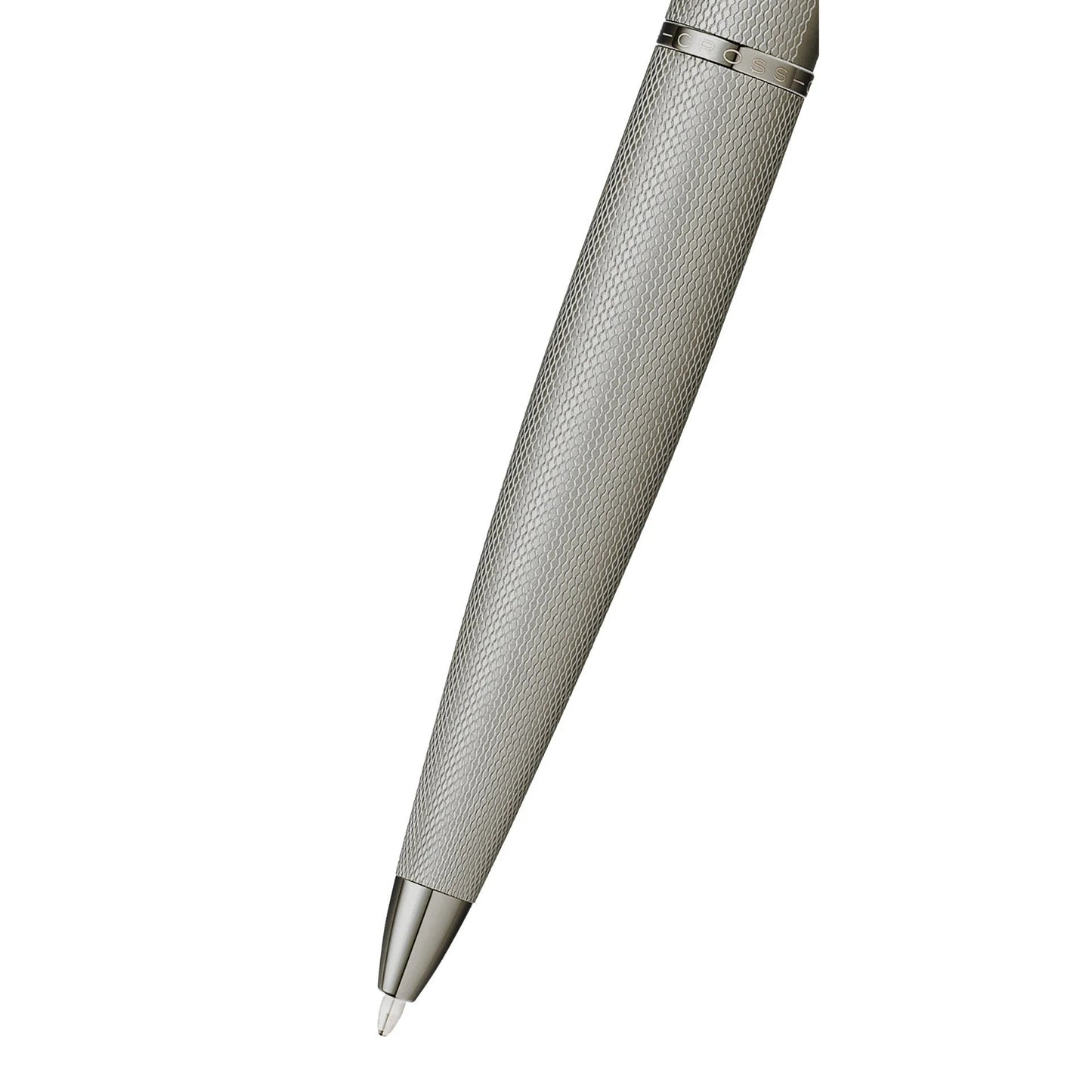 Cross ATX® Titanium Gray PVD Etched Diamond Pattern with Polished Titanium Gray PVD Appointments Ballpoint Pen
